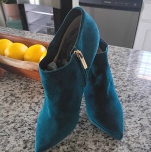 Jimmy Choo Suede Teal Blue Booties size 10.5